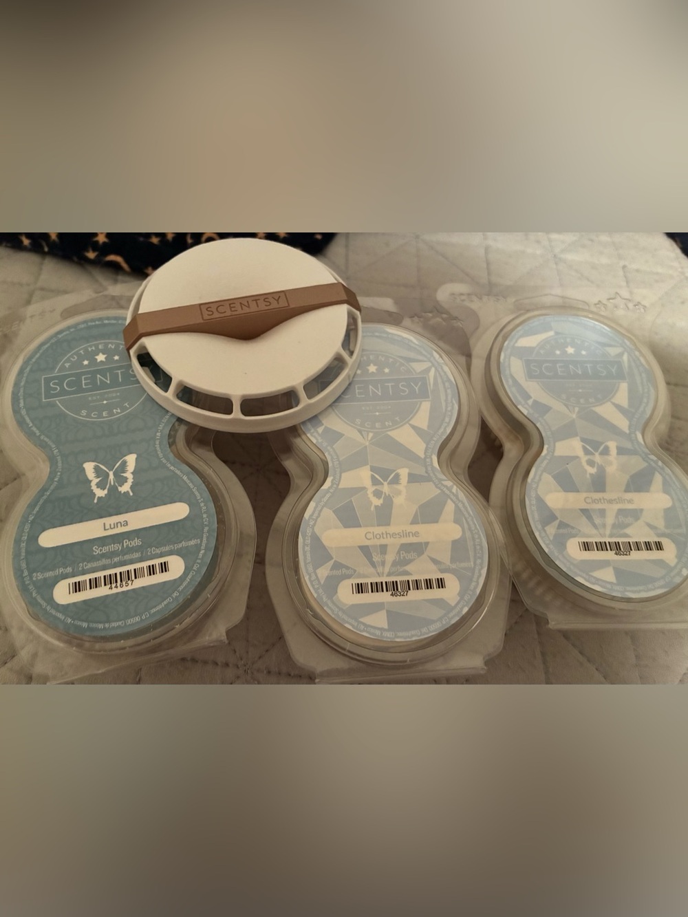 Lot of 3 Scentsy Pods LUNA & CLOTHESLINE Never Opened NEW Packages Fresh Scent!